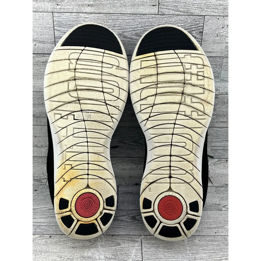 FitFlop Uberknit Black High Top Stretch Knit Sneakers Women‎ Size 8.5 E37-001